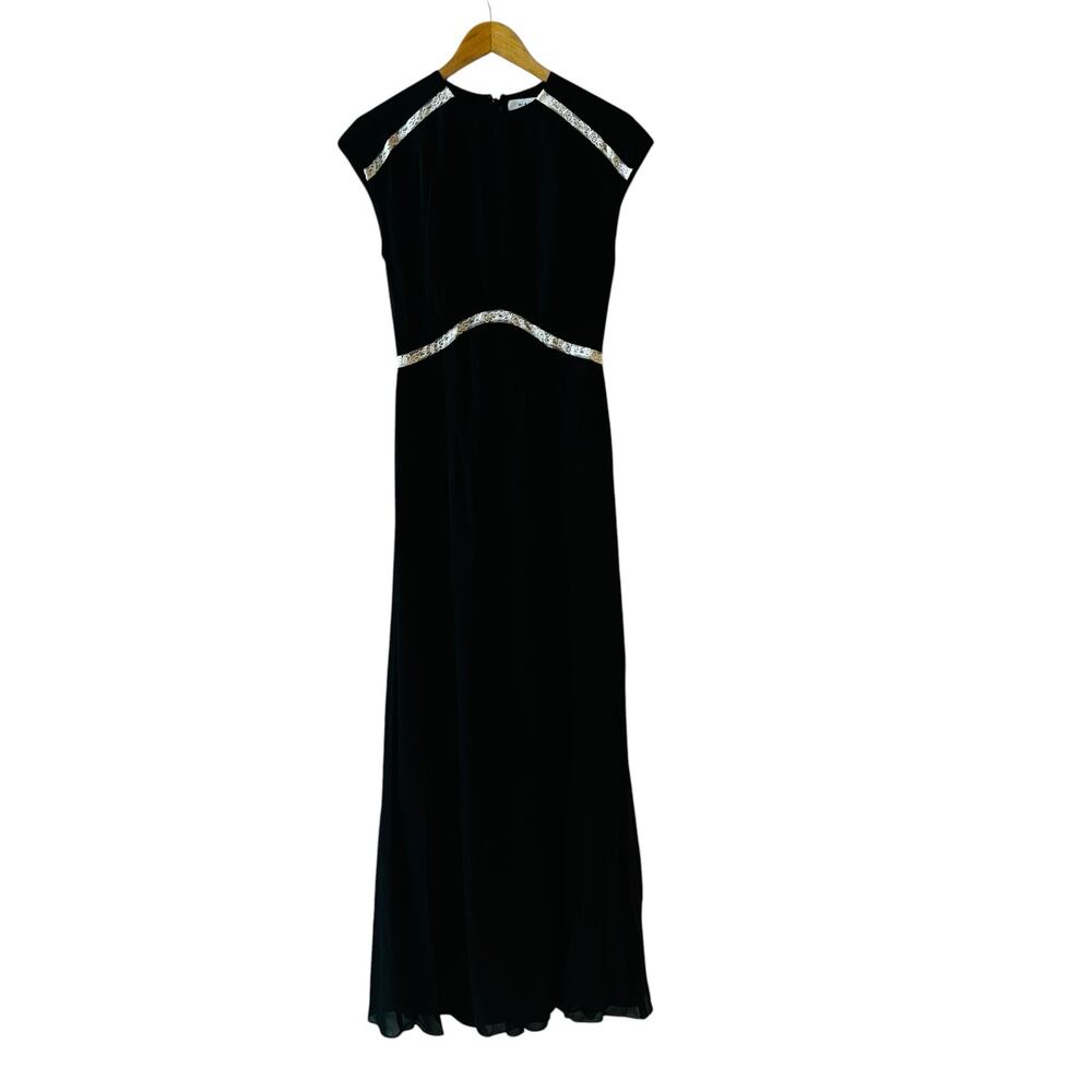 Ali & Jay Black Lace Insert Maxi Dress Size S Small